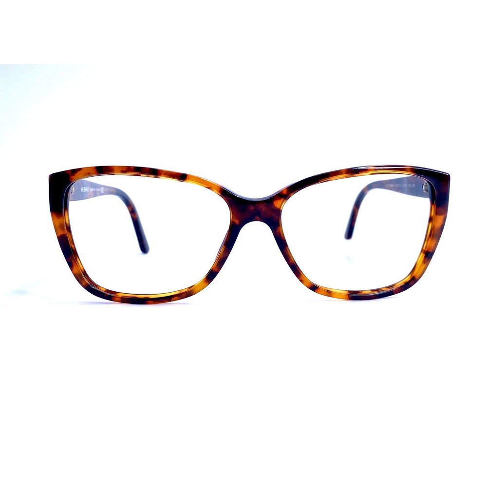 Versace Brown Tortoise Cat Eye Glasses Crystal Temple Italy MOD 4268B 57 16 140